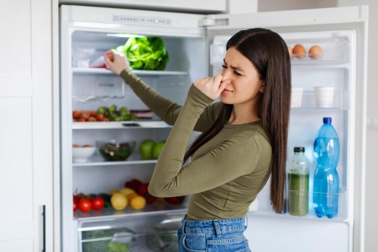 Избавьтесь от запаха в холодильнике
